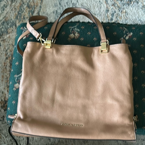 Vince Camuto Handbags - Vince Camuto all leather hand bag with detachable shoulder strap 12 x 14